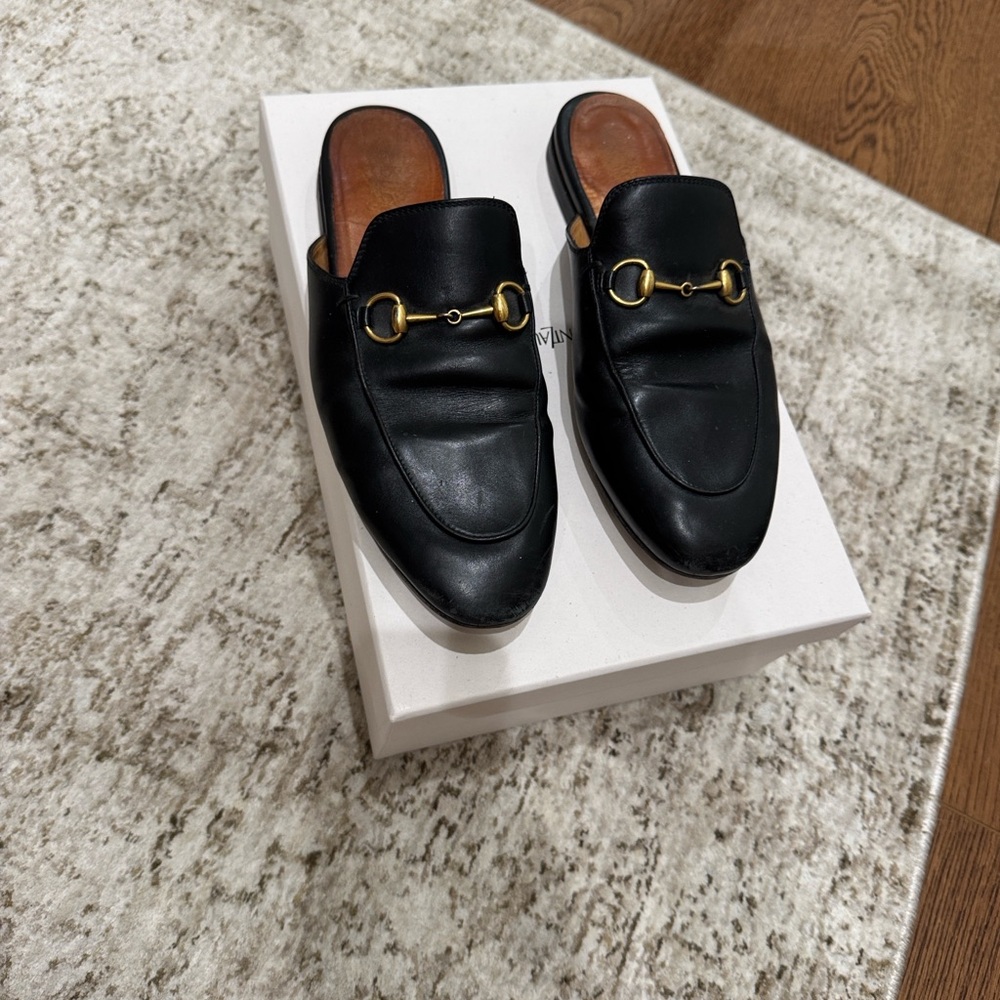 Gucci Black Leather Mule 38 - Picture 2 of 4
